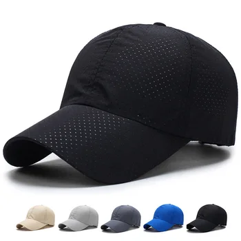 Новая Мужская Женская Летняя бейсболка для мужчин, Быстросохнущая мужская шляпа для гольфа, Дышащая спортивная однотонная бейсбольная кепка, бейсбольные кепки с косточками