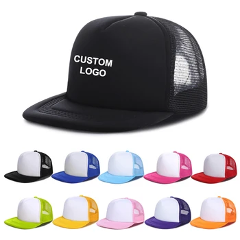 Изготовленный На заказ Логотип Взрослая Личность DIY Дизайн Пустой Сетчатый Шлем Шляпа Дальнобойщика