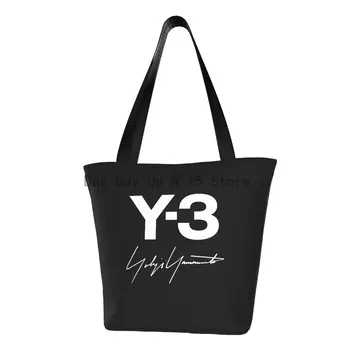 Сумка для покупок с принтом Йоджи Ямамото в стиле Каваи, Холщовая сумка Для Покупок Через Плечо