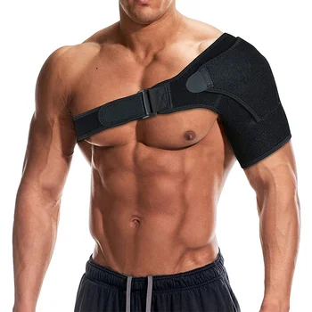 Регулируемый плечевой бандаж Дышащий спортивный плечевой поддерживающий ремень Может содержать пакет со льдом или массажер для снятия боли в плече