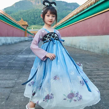 Детское платье принцессы Феи Ханфу, костюм для Косплея, одежда для народных танцев, Фестивальные наряды, традиционная китайская одежда JL1941