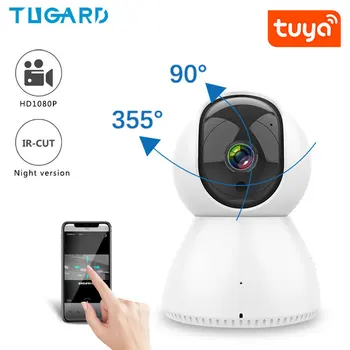 Tuya Smart Mini WiFi HD 1080P IP-камера Беспроводная система безопасности для дома, камера видеонаблюдения с автоматическим отслеживанием