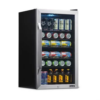 Высококачественный холодильник для напитков из нержавеющей стали на 126 банок с разделяющейся полкой, AB-1200X
