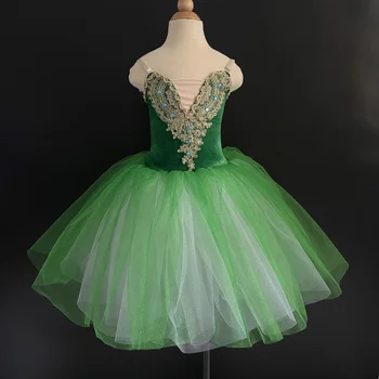 Балетное платье для девочек, Длинное Балетное платье для танцев, женское Балетное платье-пачка, юбка, слинг 