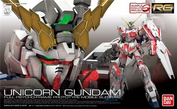 Оригинальная аниме-фигурка Bandai Gundam RG 25 1/144 RX-0 ЕДИНОРОГ Гандам В Сборе, Игрушечные Фигурки, Аниме-Фигурки, Игрушки