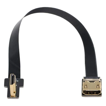 Кабель FPV HDMI с левым углом наклона 90 градусов HDMI от мужчины к женщине FPC Плоский кабель Для HDTV Мультикоптерной аэрофотосъемки