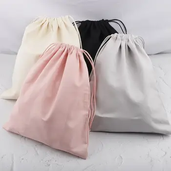 Хлопчатобумажные холщовые внутренние сумки, мешочек на шнурке Розового, серого, черного, бежевого Цвета, Подарочная упаковка, сумка для хранения Аксессуаров для сумок