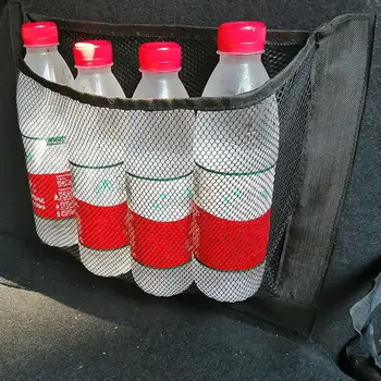 Универсальный сетчатый карман для хранения на заднем сиденье автомобиля, органайзер для багажника, держатель, портативная дорожная сумка для уборки, автомобильные аксессуары
