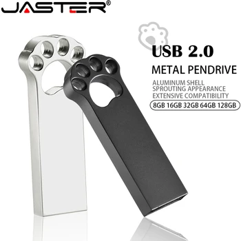 JASTER USB флэш-накопители Bear paw Pen drive Розовое золото Memory stick Черный Пользовательский логотип Pendrive U Диск 8 ГБ 16 ГБ 32 ГБ 64 ГБ 128 ГБ