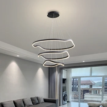 Минималистичная люстра для гостиной 2023 Новая современная простая фара, Белая лампа специальной формы, Подвесные светильники для гостиной, спальни