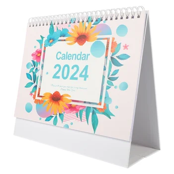 Настольный календарь на 2024 год, Офисный Настольный откидной Маленький календарь-Декор календарей на 2024 год
