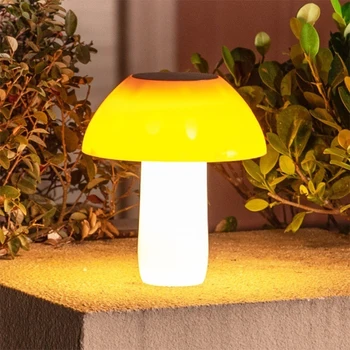 Солнечный грибной кол, светодиодный уличный светильник для газона, Заземляющий светильник для декора сада, Рождественского украшения, ландшафтных огней