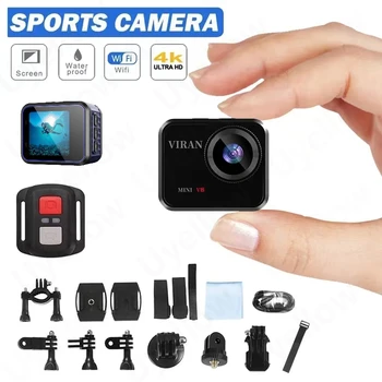 Wifi Мини-экшн-камера V8 4K HD 60 кадров в секунду с экраном дистанционного управления Водонепроницаемые спортивные видеокамеры DV Drive Recorder Беспроводная Веб-камера