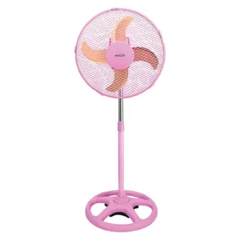 Трехскоростной 12-дюймовый вентилятор с осциллирующей подставкой розового цвета