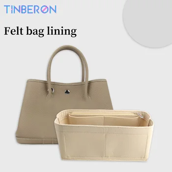 Сумка-органайзер TINBERON для вечеринки в саду, Женская сумочка, подкладка из фетровой ткани, Сумка для хранения Большой емкости, косметичка для макияжа