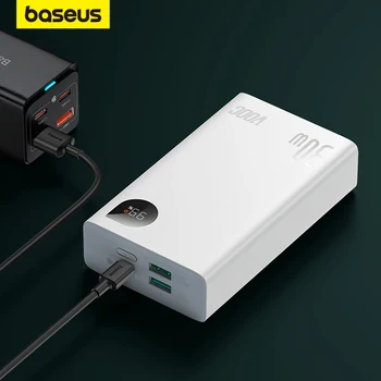 Внешний Аккумулятор Baseus Adaman2 Мощностью 30 Вт с Цифровым Дисплеем Для Быстрой зарядки iPhone 14 Pro Max, Быстрая зарядка VOOC