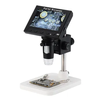 1000X Цифровой электронный микроскоп USB Интерфейс Цифровой Микроскоп Портативный 8 Светодиодный Микроскоп 4,3 Дюймовый DM4 экран Для чтения сварочных работ