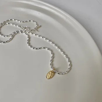 Популярное ожерелье из стерлингового серебра 925 пробы с золотыми каплями для женщин, изысканные ювелирные изделия, подарок на свадьбу, День Рождения