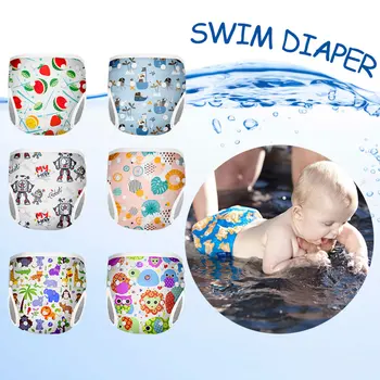 Pororo Купальники детский купальник для маленьких девочек и мальчиков 0-3 лет, подгузники для плавания, водонепроницаемые многоразовые брюки для бассейна с регулируемым размером