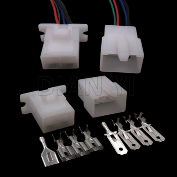 1 Комплект 4-Полосного Автомобильного Сильноточного электрического провода, Незапечатанная розетка с кабелями 6120-2043, Автомобильный Пластиковый корпус, штекер-розетка