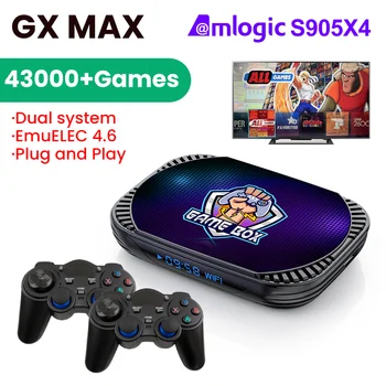 Игровая консоль GX MAX в стиле Ретро для PSP/PS1/N64/Sega Saturn/DC Amlogic S905X4 4K HD TV/Игровая приставка Max 43000 + Игр с контроллером