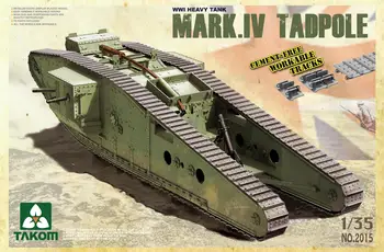 Takom 2015 тяжелый танк времен Первой мировой войны в масштабе 1/35 с Задним минометом Mark IV, мужская модель Tadopole