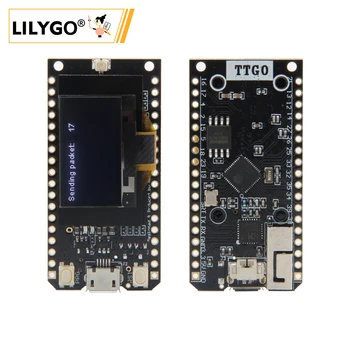 LILYGO® TTGO LoRa V1.0 ESP32 Беспроводной модуль 868/915 МГц LORA Плата разработки 0,96 Дюймовый OLED-дисплей WIFI Bluetooth для Arduino