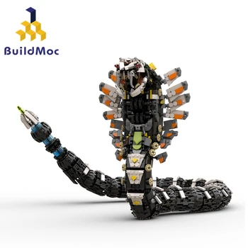 BuildMoc Horizon Slitherfang Monster Строительные Блоки West Zero Dawn Vipersed Snake Beast Кирпичные Игрушки для Детей, Подарки на День Рождения