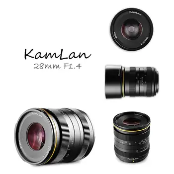 Kamlan 28mm F1.4 Широкоугольный Объектив APS-C С ручной Фокусировкой С Большой Диафрагмой Для Беззеркальных камер