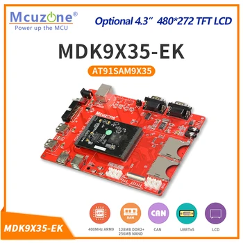 MDK9X35-EK, AT91SAM9X35, процессор 400 МГц, 128 МБ DDR2, Ethernet, высокоскоростной USB, CAN, ЖК-дисплей 4,3 480 * 272 TFT LCD с TP