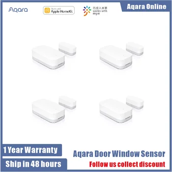 Aqara Дверной оконный датчик Zigbee Беспроводное подключение Умный мини дверной датчик Работает с Xiaomi sensor homekit Mi home App control