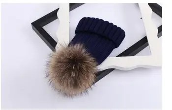 50 шт./лот, быстрая доставка FedEx, женские повседневные зимние вязаные шапочки в корейском стиле, женская меховая шапка с шариками