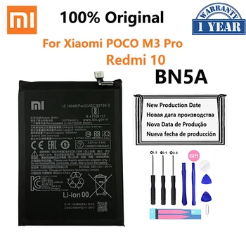 100% Оригинальный аккумулятор для телефона BN5A 5000 мАч для Xiaomi POCO M3 Pro 5G Redmi 10, сменные батареи для мобильного телефона Bateria
